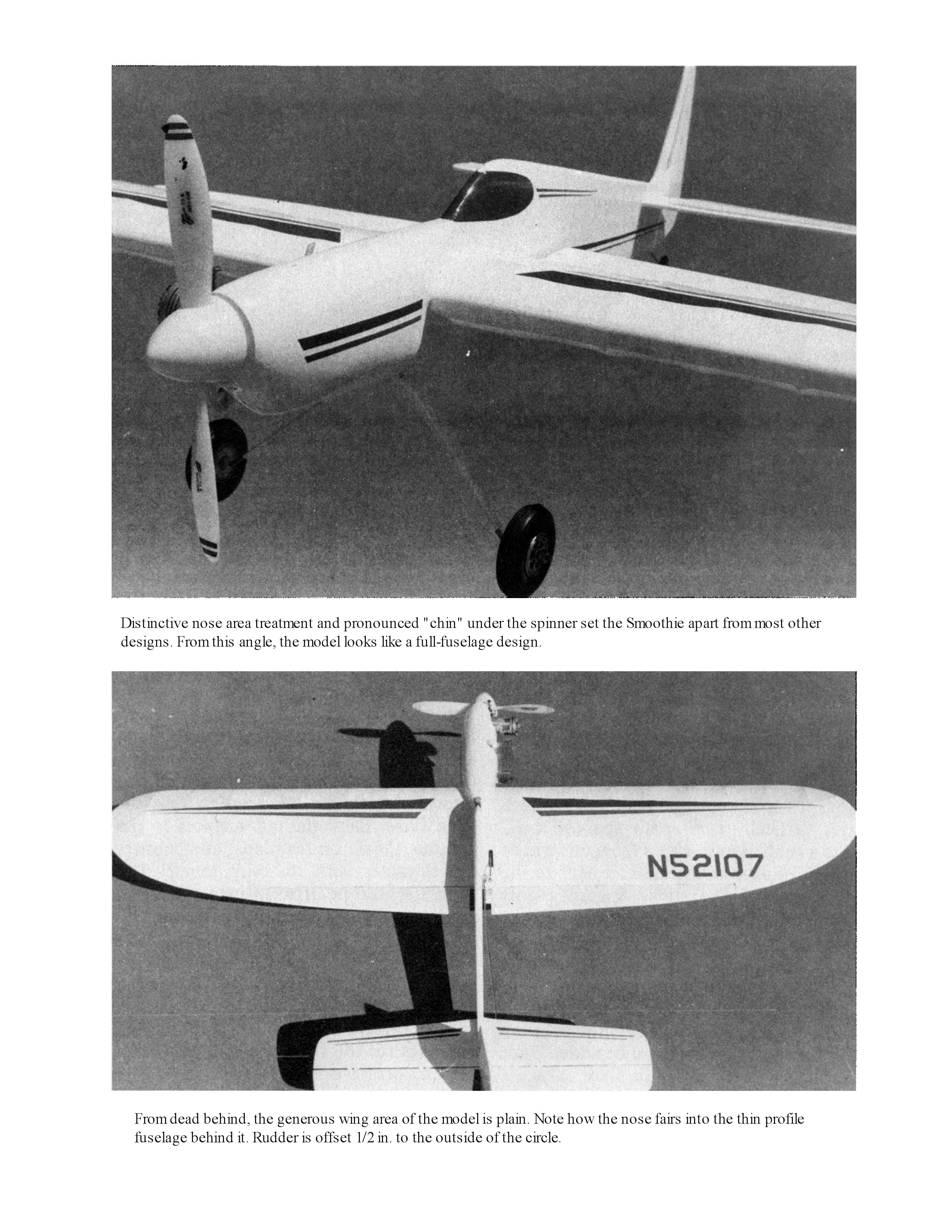 full size printed plan control line stunt profile smoothie w/s 40”  engine .35 easy-to-build package that is fun to fly.