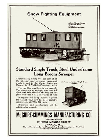 full size printed plan snow fighting trolley a 1941 plan