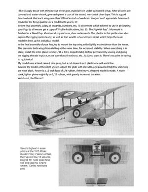 full size printed plans peanut scale "sopwith pup" show almost exact scale structure,