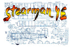 full size printed plans peanut scale " stearman 4e" an interesting peanut for builders