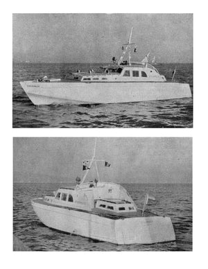 motor yacht scale 1:12 38 1/2" speranza full size printed plans for radio control