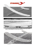full size printed plan 1944 `floater' towline glider  wingspan 39” "stormbird"