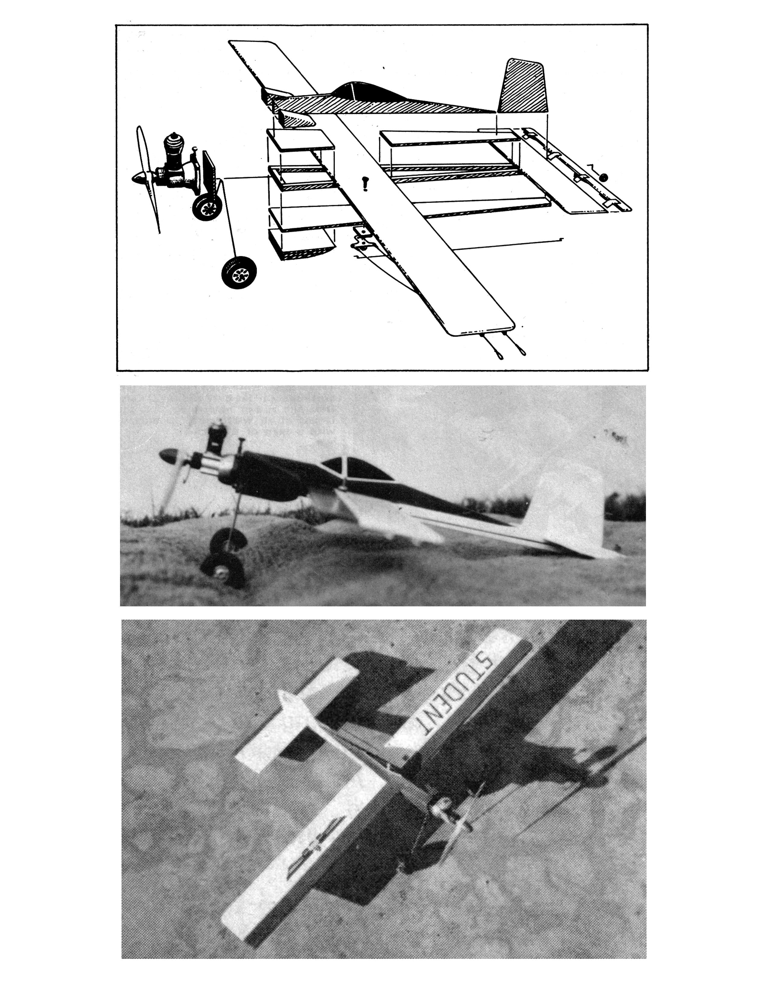 Full Size Printed Plan Control line profile Trainer