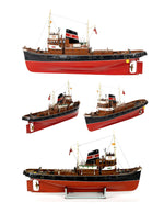 full size printed plan vintage 1966 modern tug model scale 1/3 in. to 1 ft. "sun xxi" for radio control
