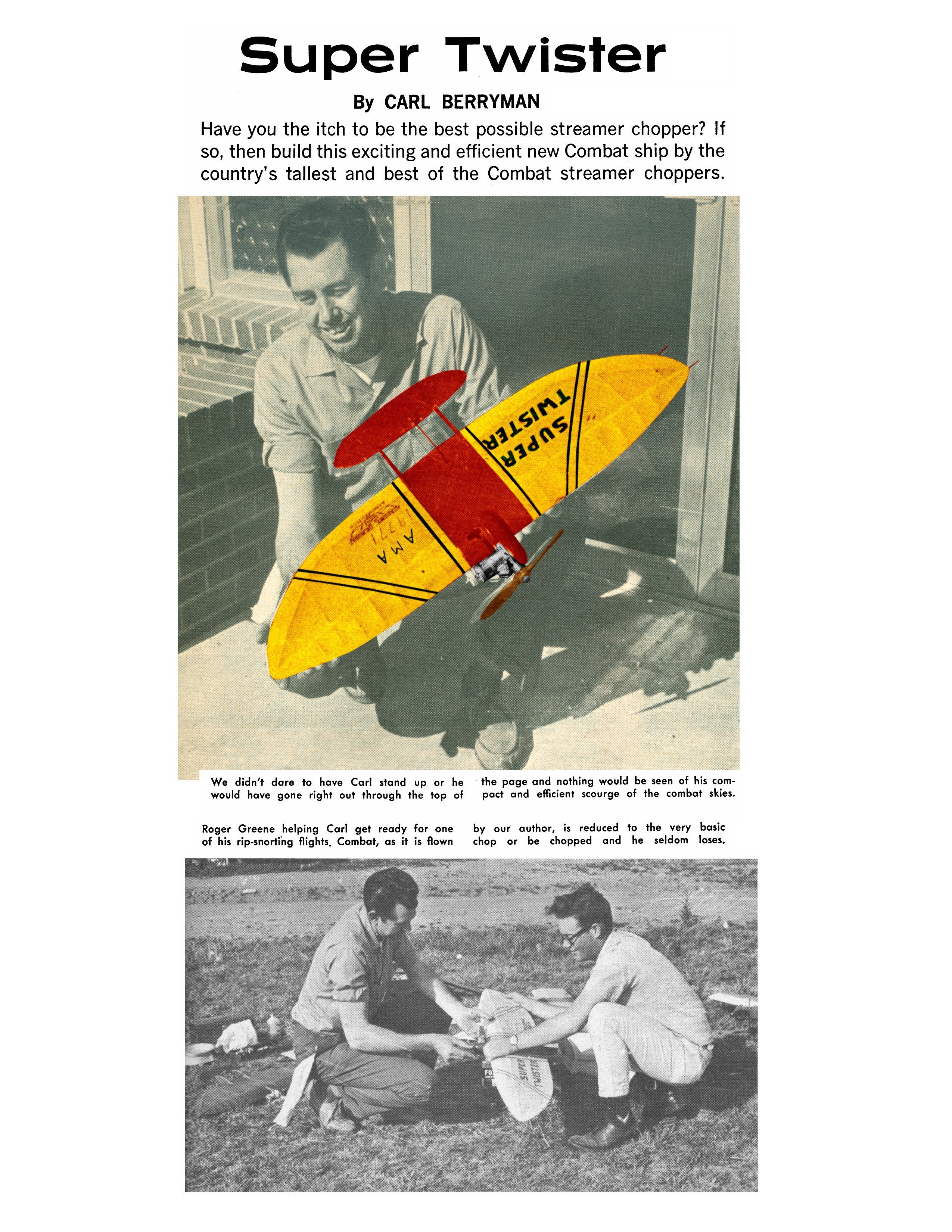 full size printed plan & building notes combat **super twister** wingspan 36"  engine .35