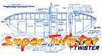 full size printed plan & building notes combat **super twister** wingspan 36"  engine .35