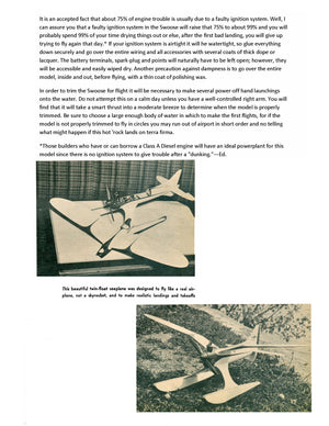 full size printed plans free flight beautiful twin-float seaplane the swoose
