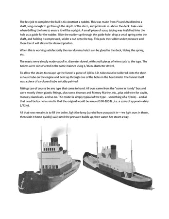 full size printed plan  scale 1/72 a simple tramp steamer "s s maria" great beginners project