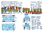 full size printed plans stanley steamer scale 1:16  l 8 ¾”  w 4 ¼”