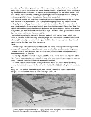 full size printed plan 1962 freeflight  wingspan 48”  engine .049 starbuster simplicity plus performance