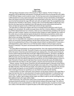 full size printed plan control line jet speed super burp three time nationals winner