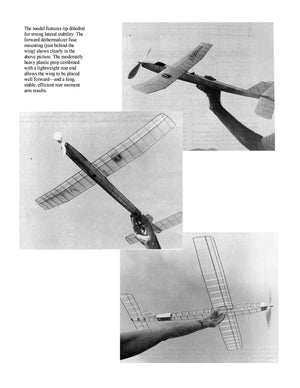 full size printed model freeflight airplane plan for sweet p-30