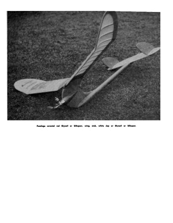 full size printed plan vintage 1959 free flight  wingspan 34”   engine .049 the hook