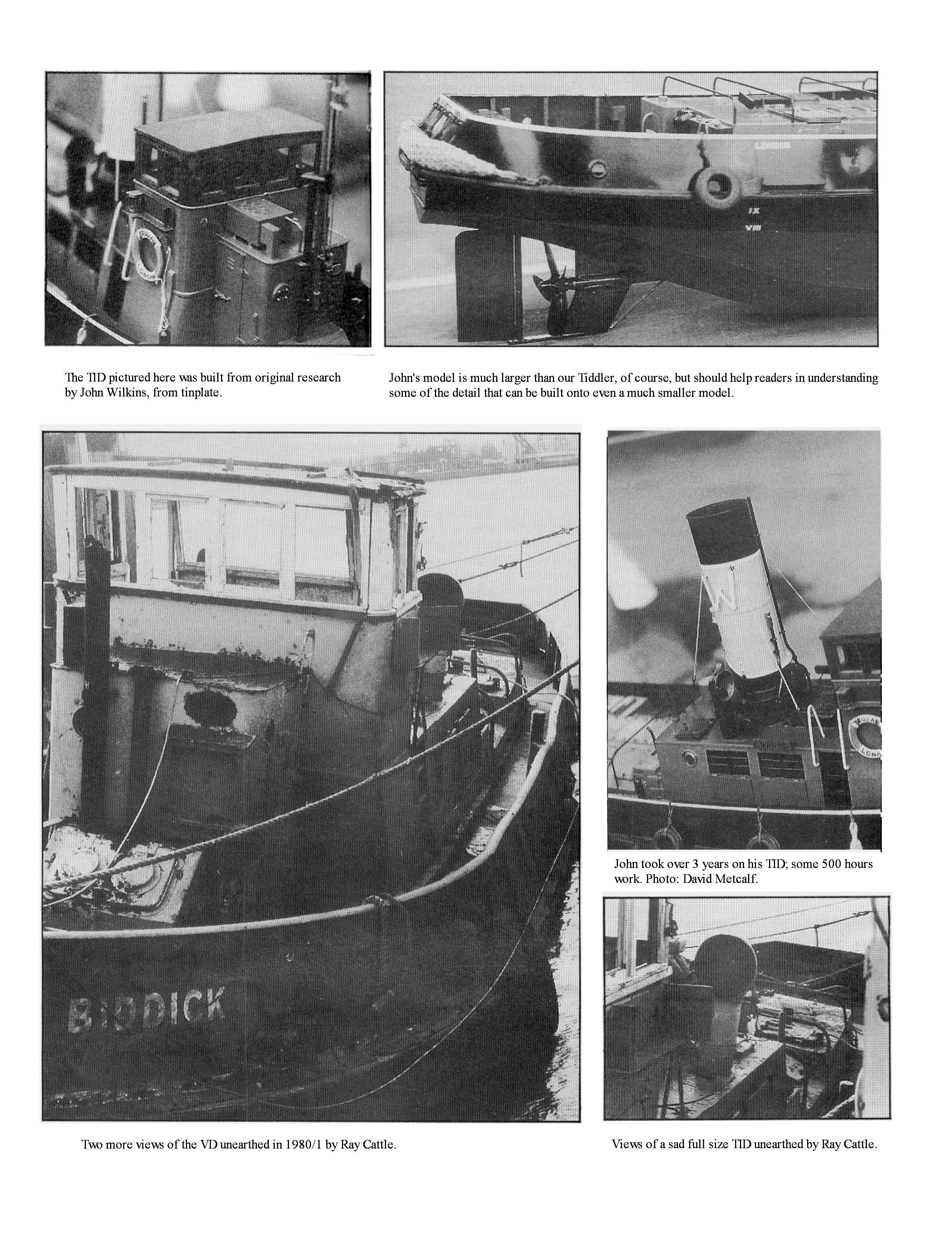 full size printed plans to build a 1:40 scale ww ii t.i.d. tug suitable for r/c