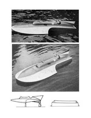 build a scale 1 1/2"=1' for radio control  l 44" tiger hydroplane full size printed plan