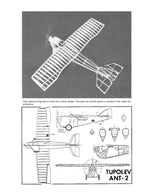 full size printed plans peanut scale "tupolev ant-2 a " fly straight off the drawing board