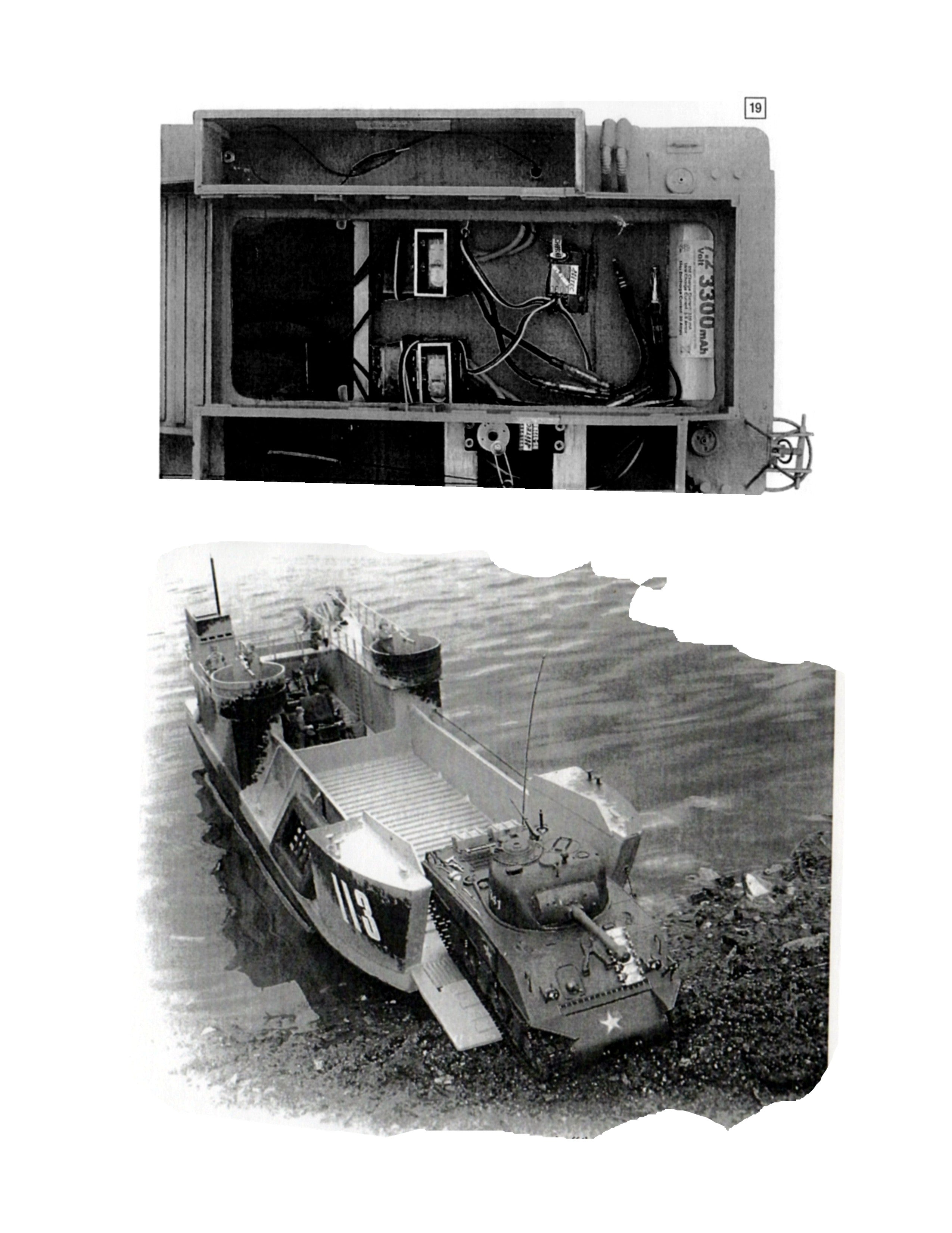 buil a semi scale 1:30- 1:35  ank landing craft lct-6 for radio control full size printed plan