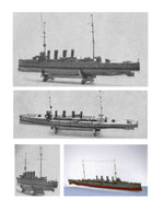 full sizefull size printed plans scale 1/96 bristol class light cruiser  h.m.s. glasgow