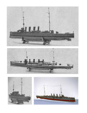 full sizefull size printed plans scale 1/96 bristol class light cruiser  h.m.s. glasgow