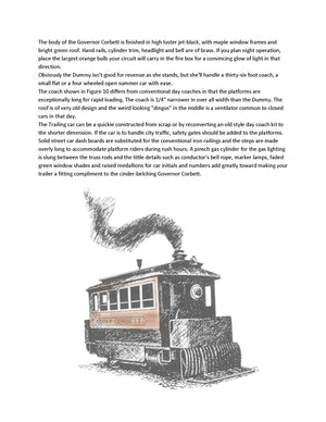 full size printed plan 'o' gauge governor corbett steam trolley and trailer