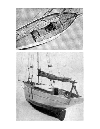full size printed plans racing smack/yacht scale 1:24 kingfisher l 24" display or convert to radio control