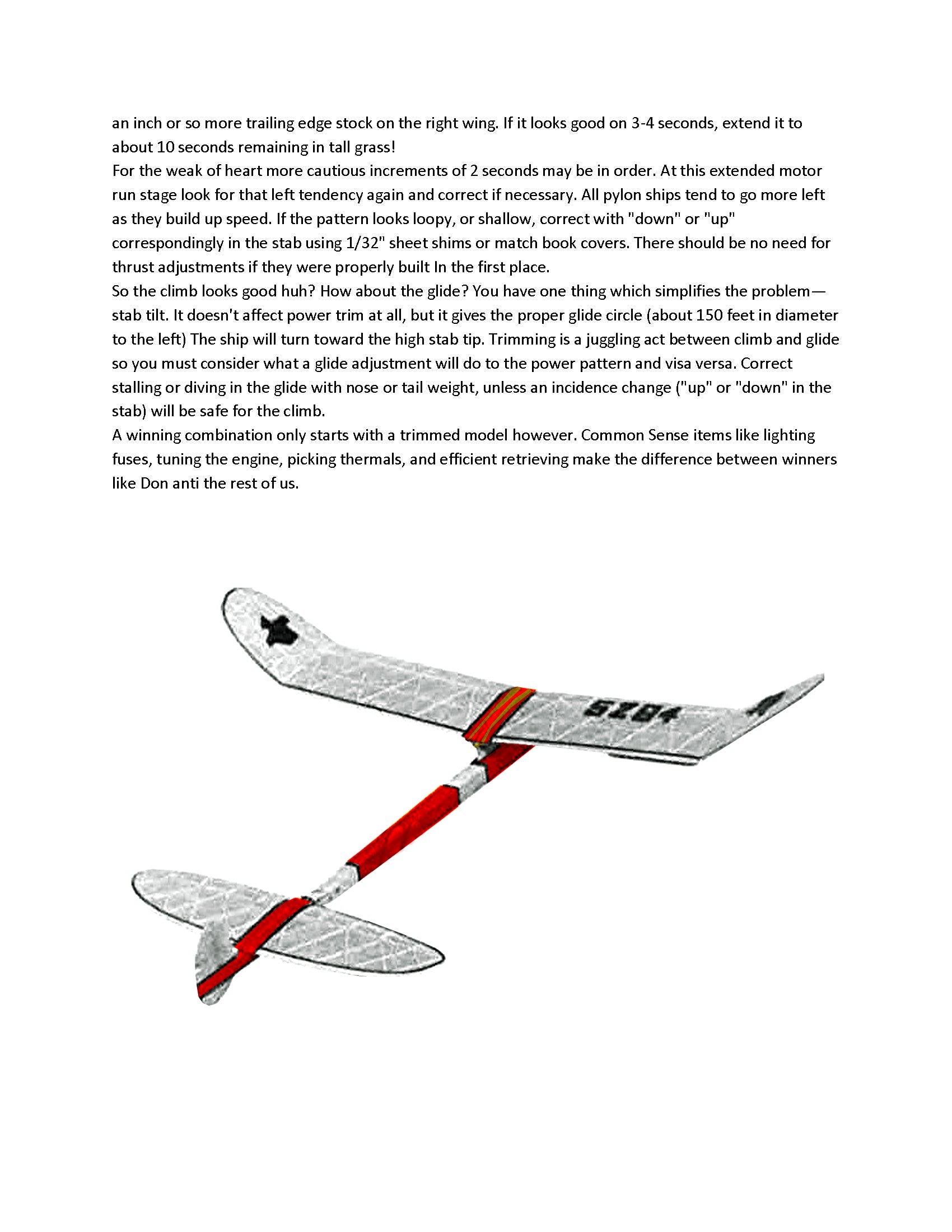 full size printed plan 1/2a competition free-flight  "time machine"
