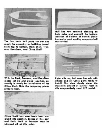 full size printed plan day cruiser "up-n-adam" outboard motor suitable for radio control