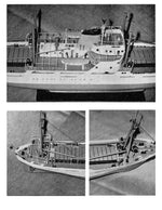 full size printed plans scale 1:96  length 42“ m.s. velarde  fruit ship for r/c