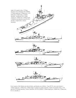 full size printed plan multi purpose corvette scale 1:96  "vickers vedette" suitable for radio control