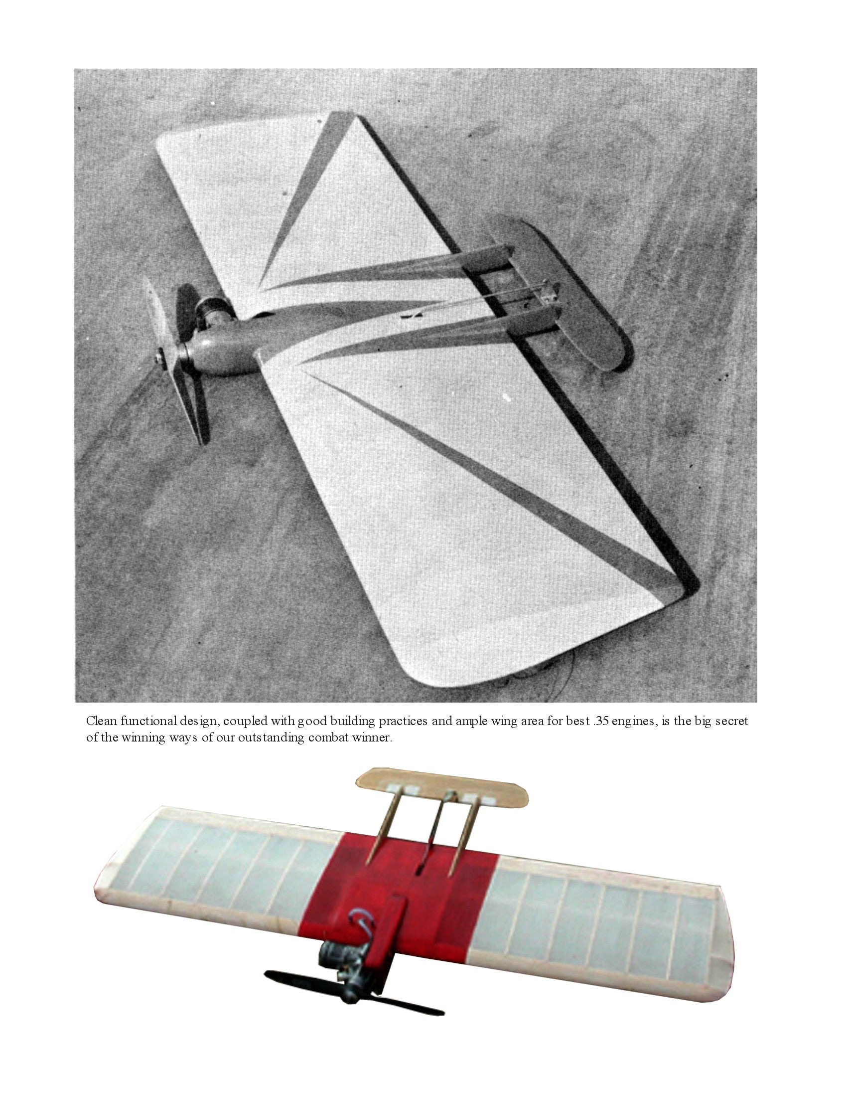 full size printed plan and article combat plane *voodoo* wingspan 36”  engines .35
