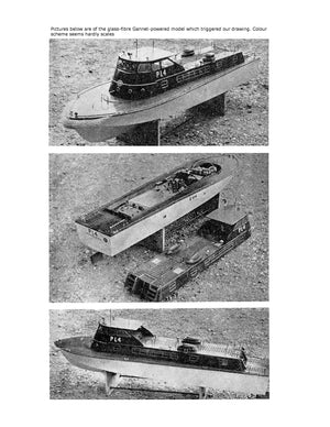 full size printed plan vintage 1959 scale 1:21 80 ft. personnel launch "vosper, pl4