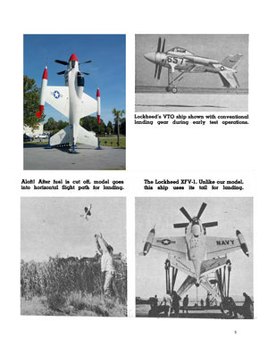 full size printed plan semi-scale lockheed xfv-1plane that takes off vertically.