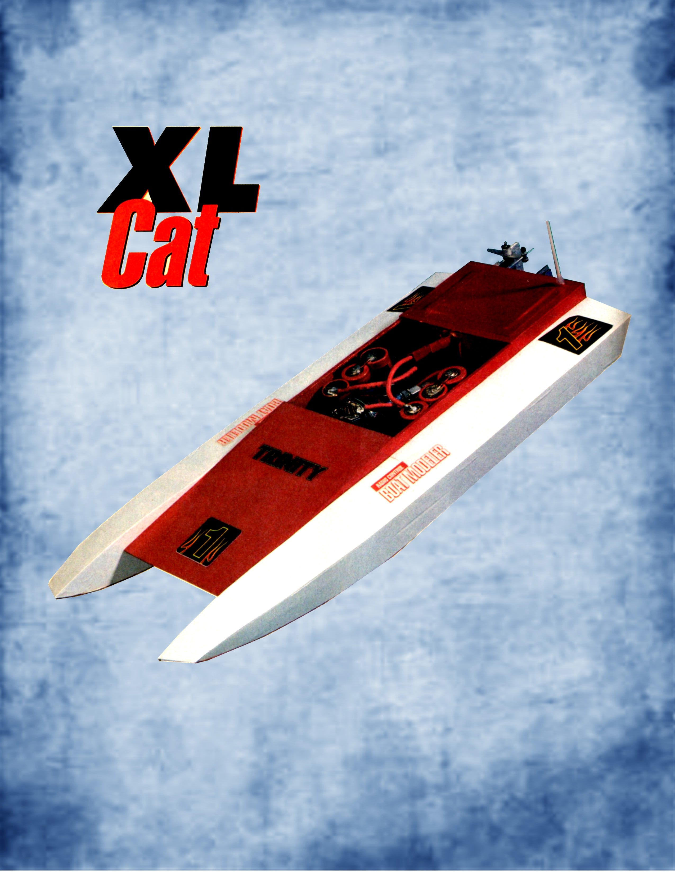 full size printed plan easy foam and wood electric catamaran xl cat