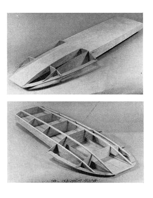 build a 3 point hydroplane 27" for radio control .15-.21 zing ray full size printed plan and building article