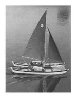 full size printed plans sailing catamaran length 42 ¾” for radio control