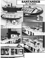 full size printed plan scale 1:35 large sea tug santander  electric or steam suitable for radio control