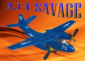 full size printed plan and building notes aj-1 savage 1:32 w/s 26 ¾”  power twin rubber