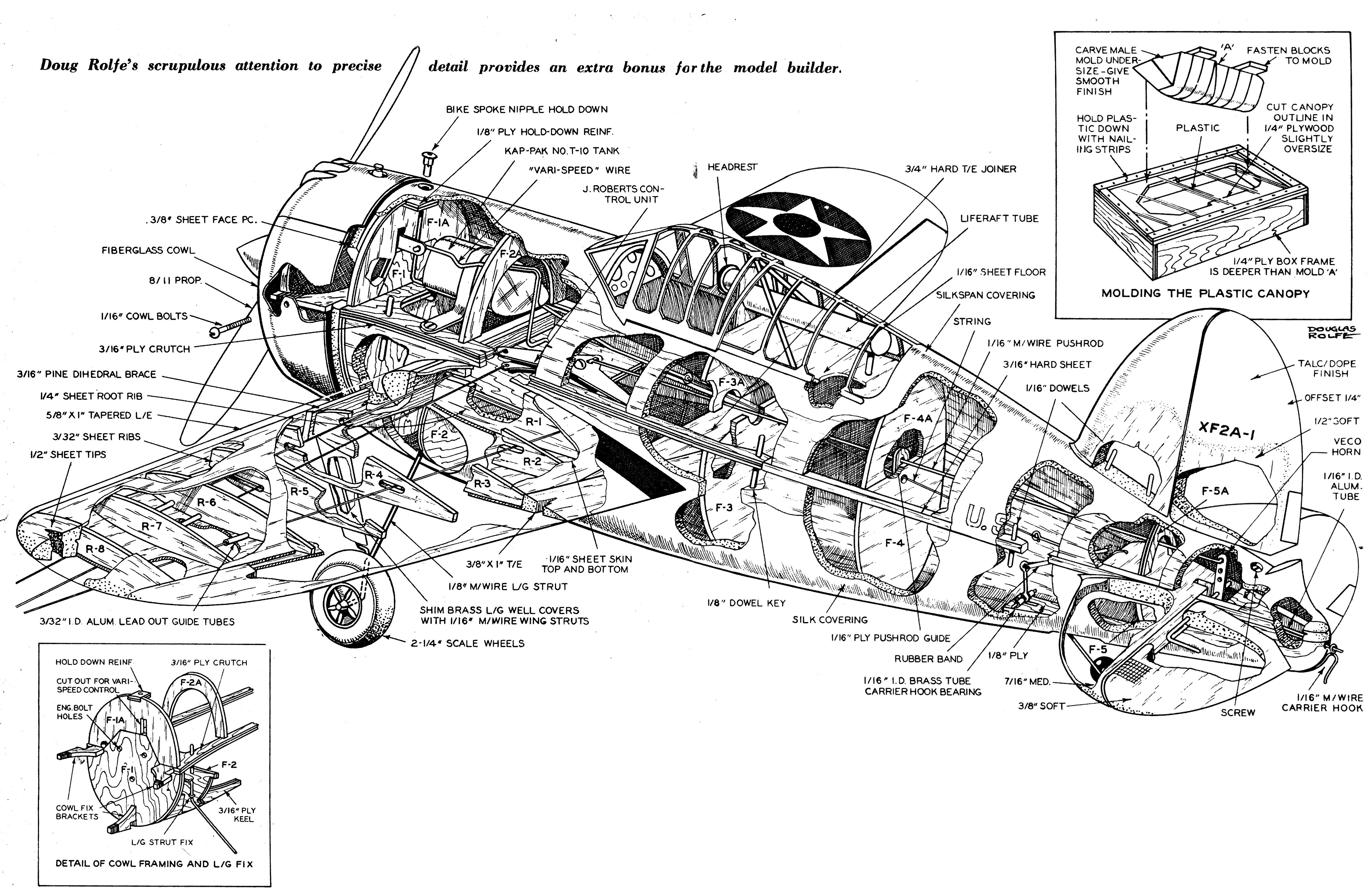 full size printed plans scale 1:12control line  carrier event brewster buffalo