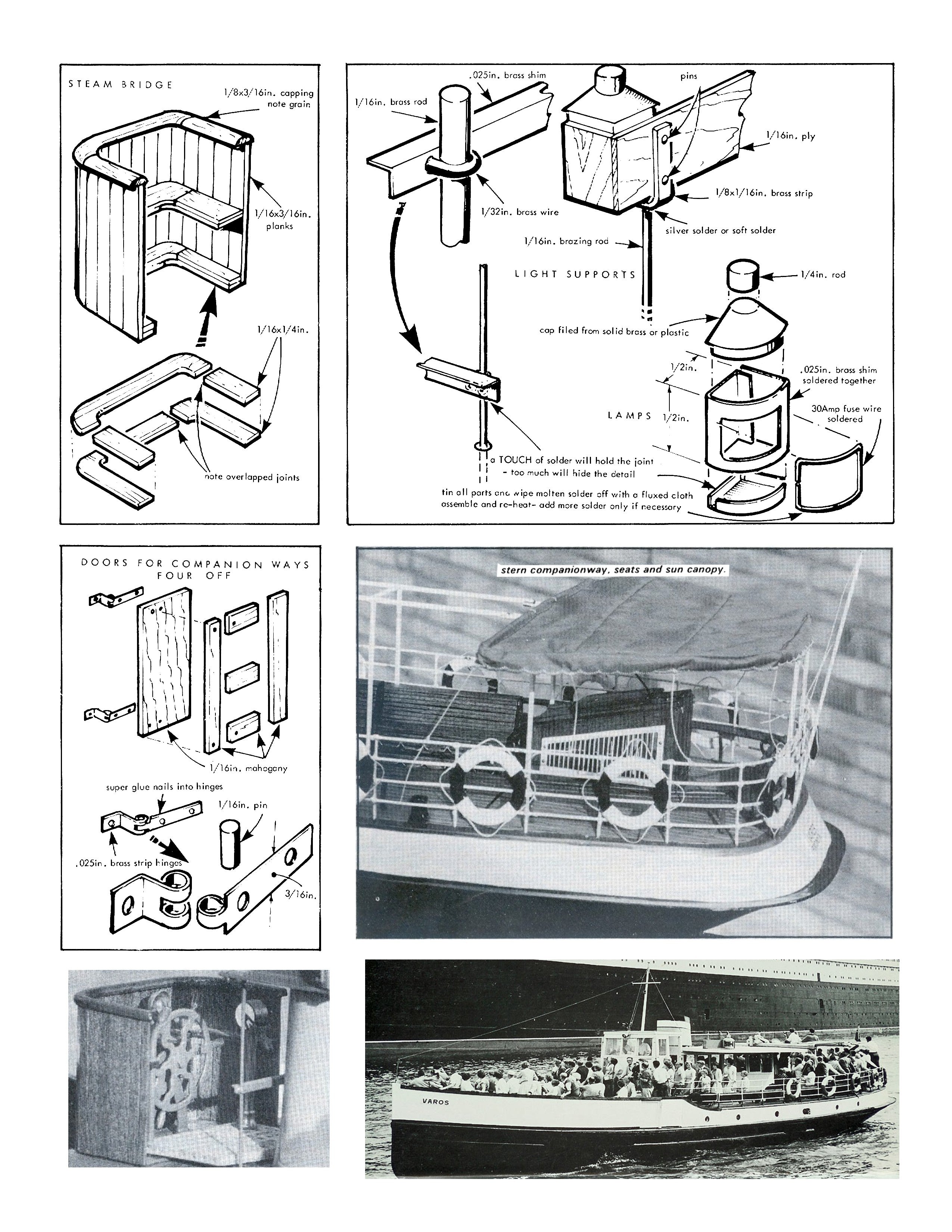 full size printed plan for gosport ferry company varos 36" boat for radio control