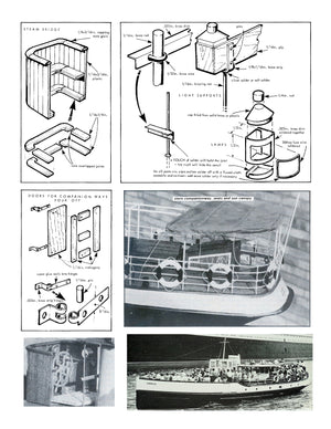 full size printed plan for gosport ferry company varos 36" boat for radio control
