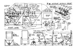 full size printed plans scale 1:12 control line north american's t-6 texan