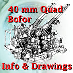 printed drawings & articles scale 1:32 quad single and twin bofors