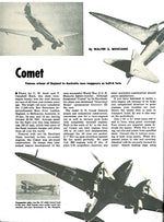 full size printed plans scale 1:16  control line 'comet dh 88' simple and economical construction