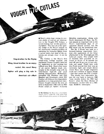 full size printed plan semi- scale 1:32 vought f7u-1 cutlass  jetex 100  or convert to ducted fan
