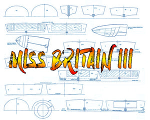 build vintage 1:12 scale miss britain iii hubert scott-paine with new speed boat full size printed plans