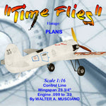 full size printed plans scale 1:16  control line capt. frank hawks "time flies"