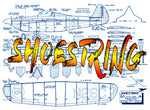 full size printed plans scale 1/10  control line american midget racer shoestring
