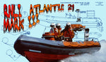 full size printed plans 1:8 scale l32" rnli 21ft 6 in atlantic 21 mark iii for r/c