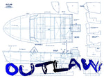 build a gas 0r electric inboard or outboard r//c boat full size printed plans