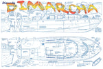 full size printed plan scale 1:24  l 30 vosper deep sea motor yacht dimarcha